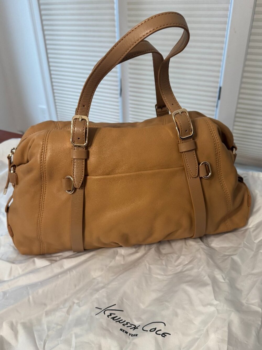 Cole Hahn Tan supple leather satchel bag. New no tags. Excellent condition